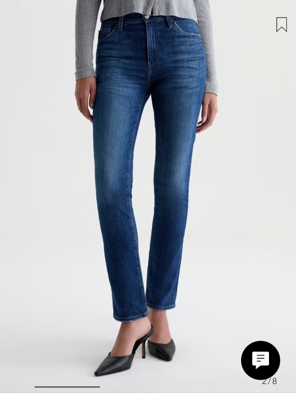 ❤ AG ADRIANO GOLDSCHMIED MARI MID-RISE SLIM STRAIGHT JEANS, AG-ED DENIM, 6 (28)